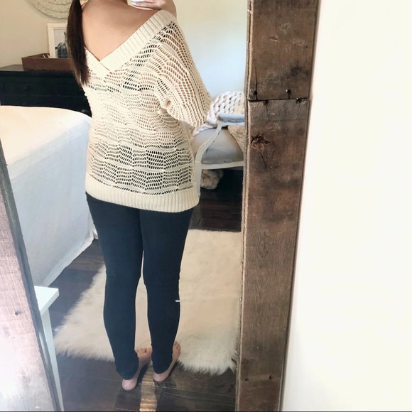 ripcurl xsmall oversized open knit boho sweater - Picture 3 of 5